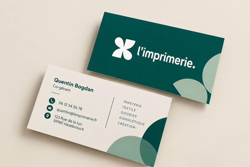 Cartes de visite — Papeterie imprimé par L'imprimerie à Hazebrouck