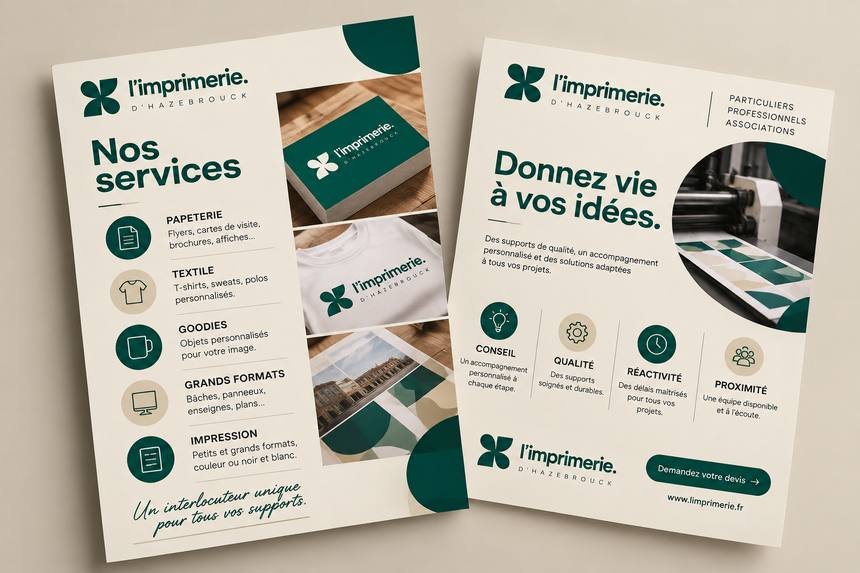 Flyers — Papeterie imprimé par L'imprimerie à Hazebrouck