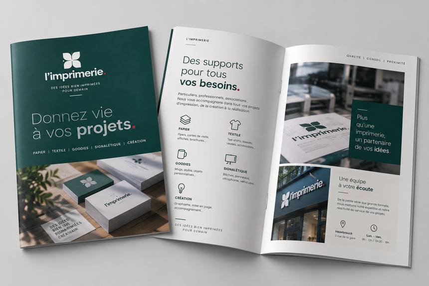 Brochures & catalogues — Papeterie imprimé par L'imprimerie à Hazebrouck