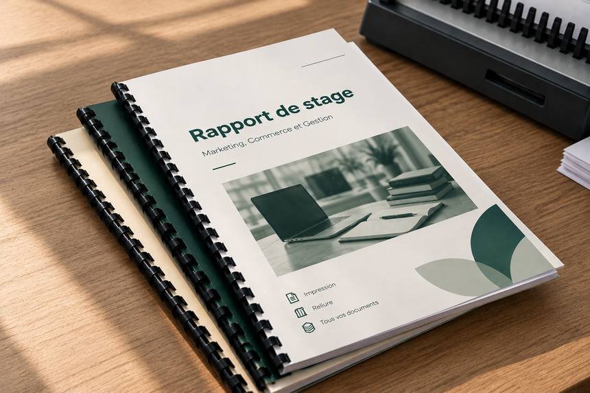 Reliure — Impressions & comptoir imprimé par L'imprimerie à Hazebrouck
